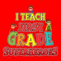 Teacher Superhero I Teach First Grade Superheroes Gift Santa Hat thumb 1