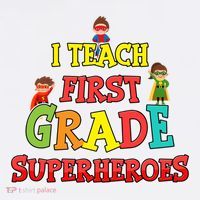 Teacher Superhero I Teach First Grade Superheroes Gift Garment-Dyed Sweatshirt thumb 2