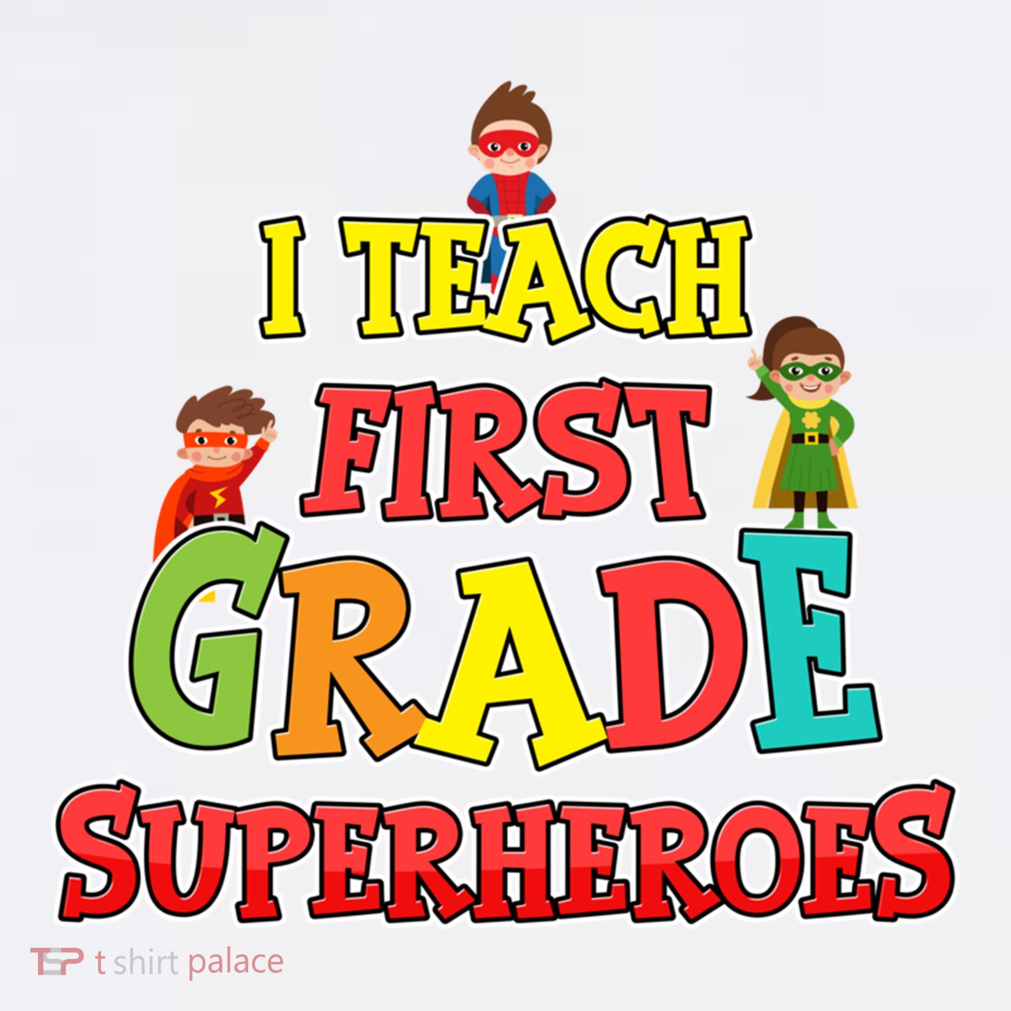 Teacher Superhero I Teach First Grade Superheroes Gift Garment-Dyed Sweatshirt