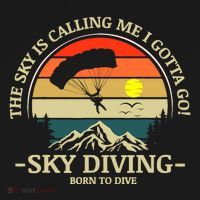 The Sky Is Calling Me I Gotta Go Skydiving Born To Dive Backpack thumb 2