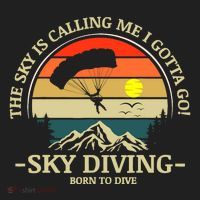 The Sky Is Calling Me I Gotta Go Skydiving Born To Dive Tumbler thumb 3