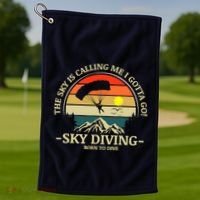 The Sky Is Calling Me I Gotta Go Skydiving Born To Dive Golf Towel thumb 1