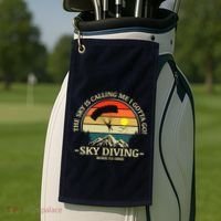 The Sky Is Calling Me I Gotta Go Skydiving Born To Dive Golf Towel thumb 2