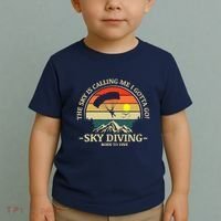 The Sky Is Calling Me I Gotta Go Skydiving Born To Dive Toddler T-Shirt thumb 2