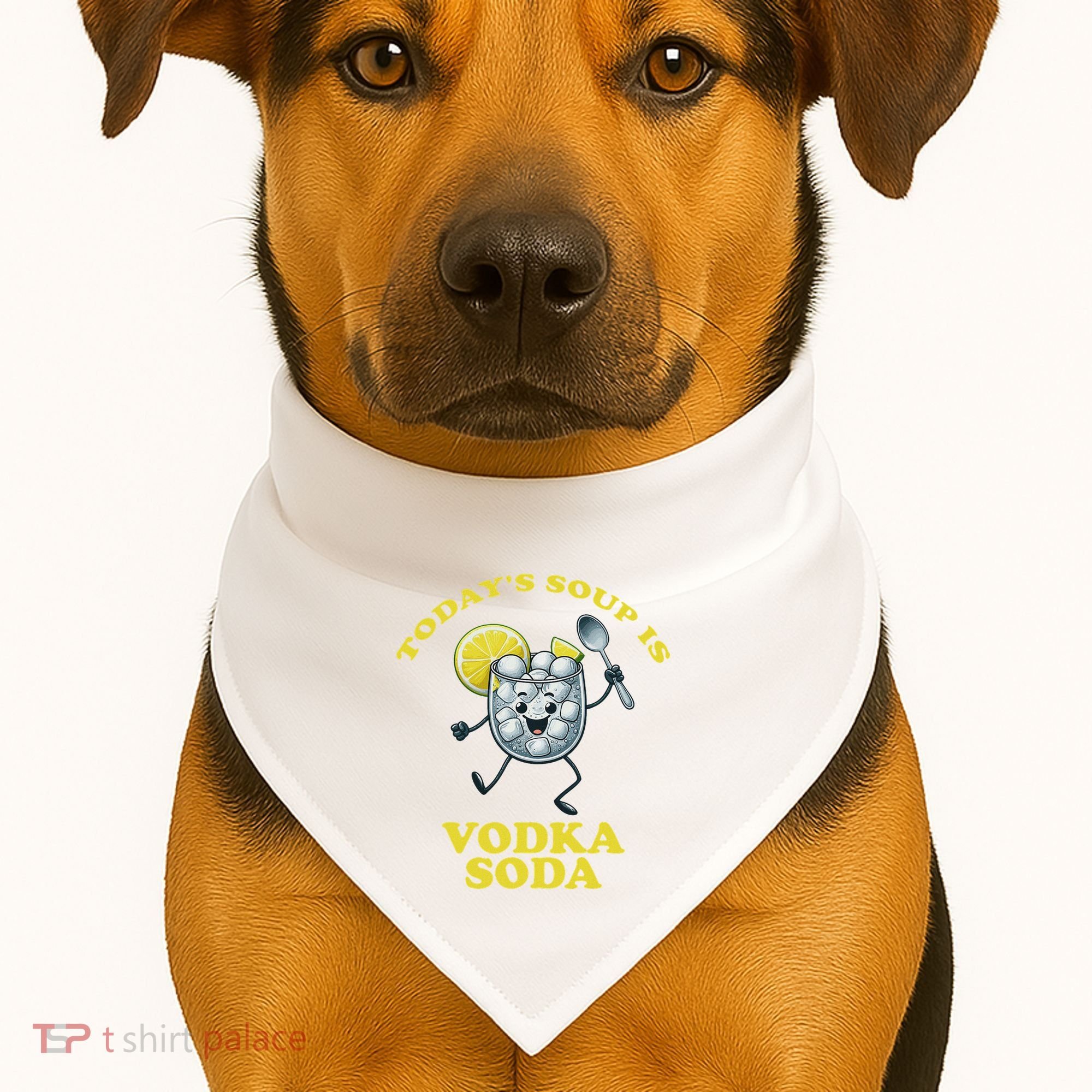TodayS Soup Is Vodka Soda USA-Made Doggie Bandana