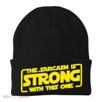 The Sarcasm Is Strong With This One Funny Sarcastic  Beanie thumb 0