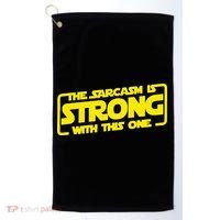 The Sarcasm Is Strong With This One Funny Sarcastic  Golf Towel thumb 0