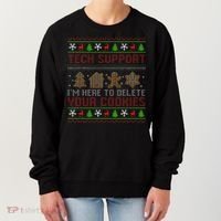 Tech Support IM Here To Delete Your Cookies Christmas Xmas Women's Sweatshirt thumb 0