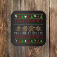 Tech Support IM Here To Delete Your Cookies Christmas Xmas Coaster thumb 0