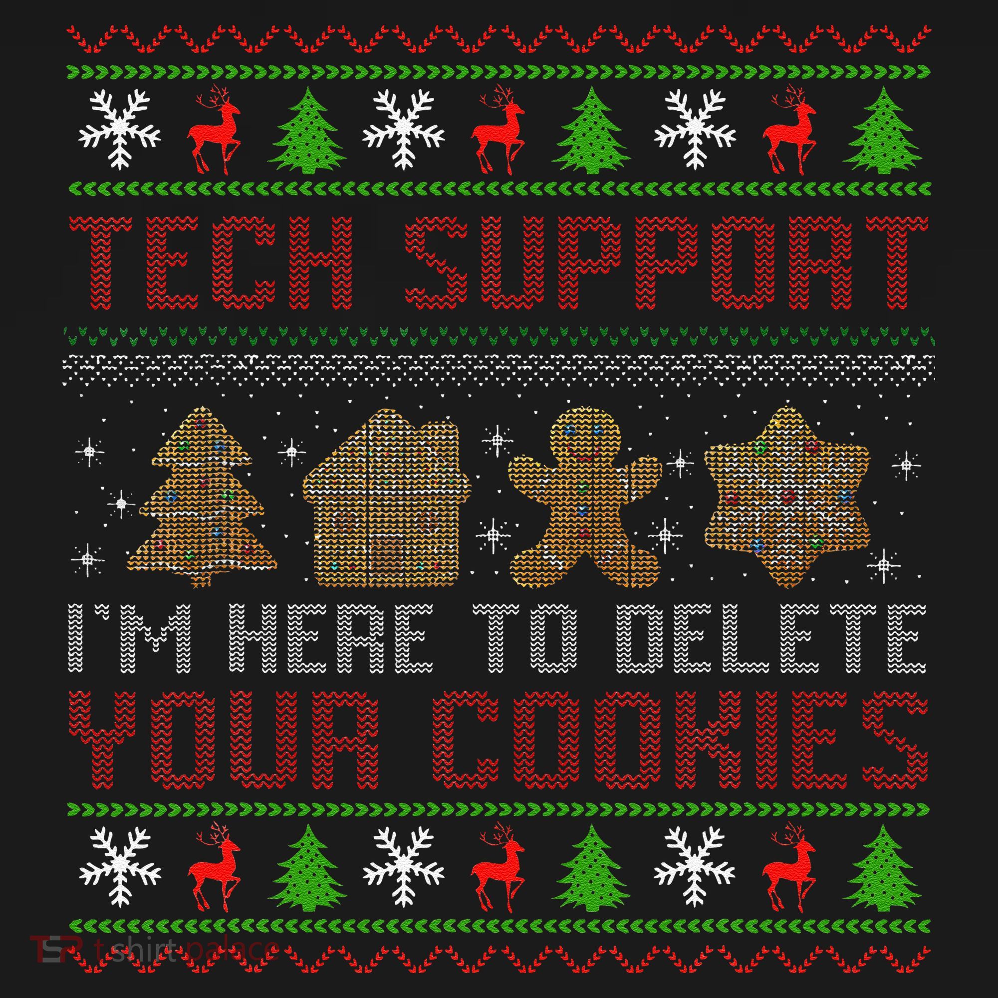 Tech Support IM Here To Delete Your Cookies Christmas Xmas Coaster