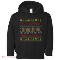 Tech Support IM Here To Delete Your Cookies Christmas Xmas Toddler Hoodie thumb 0
