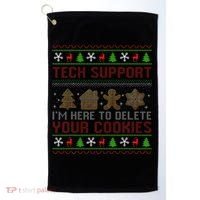 Tech Support IM Here To Delete Your Cookies Christmas Xmas Golf Towel thumb 0