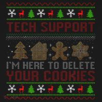Tech Support IM Here To Delete Your Cookies Christmas Xmas Women's T-Shirt thumb 6