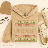 Tech Support IM Here To Delete Your Cookies Christmas Xmas Hoodie thumb 4
