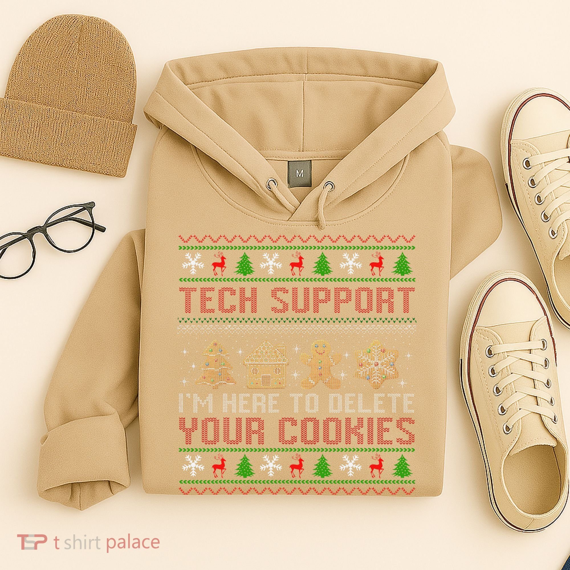 Tech Support IM Here To Delete Your Cookies Christmas Xmas Hoodie