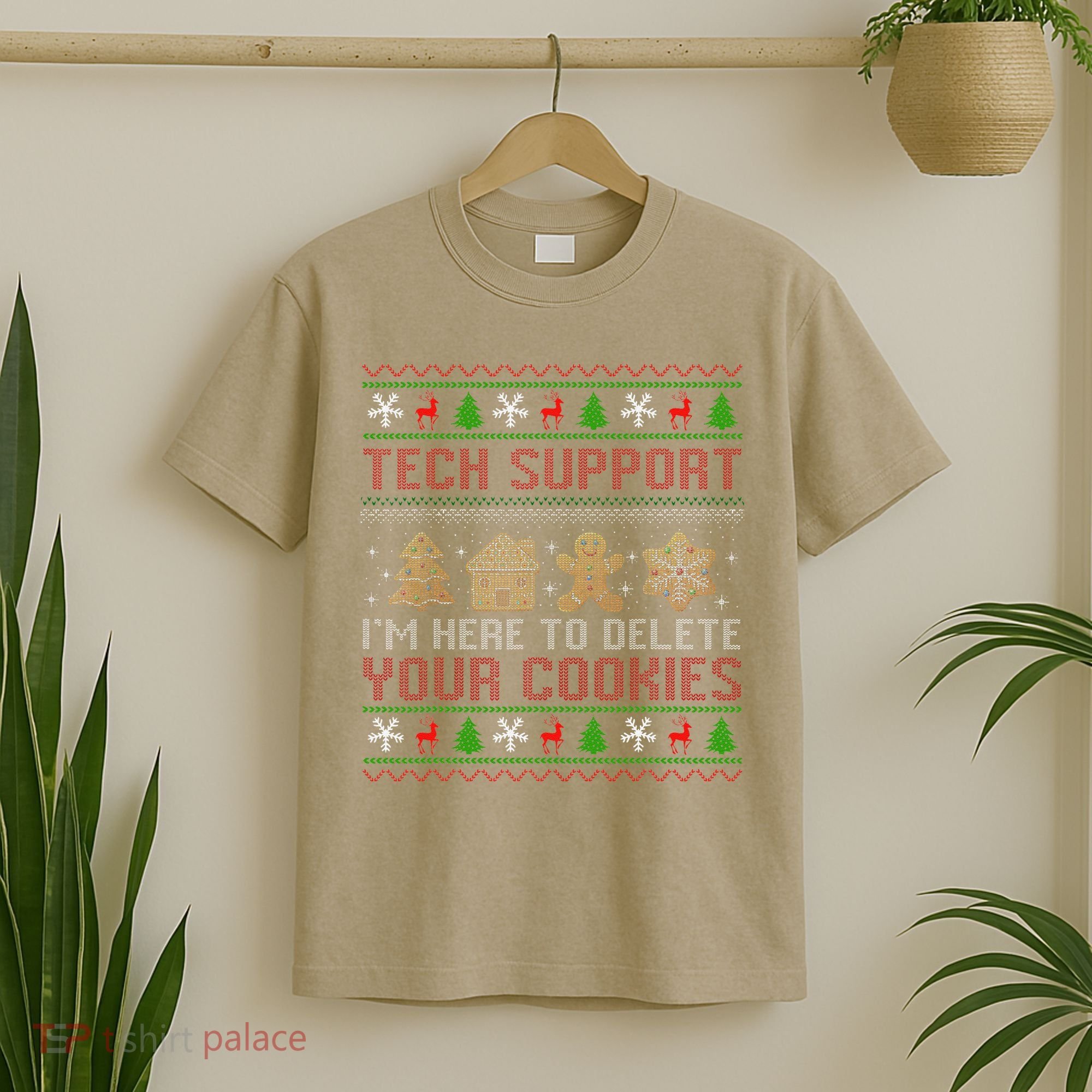 Tech Support IM Here To Delete Your Cookies Christmas Xmas T-Shirt