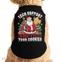 Tech Support IM Here To Delete Your Cookies Tech Christmas Doggie Tank thumb 0