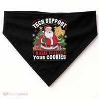 Tech Support IM Here To Delete Your Cookies Tech Christmas USA-Made Doggie Bandana thumb 0