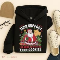 Tech Support IM Here To Delete Your Cookies Tech Christmas Hoodie thumb 4