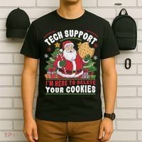 Tech Support IM Here To Delete Your Cookies Tech Christmas T-Shirt thumb 6