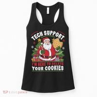 Tech Support IM Here To Delete Your Cookies Tech Christmas Women's Tank Top thumb 0