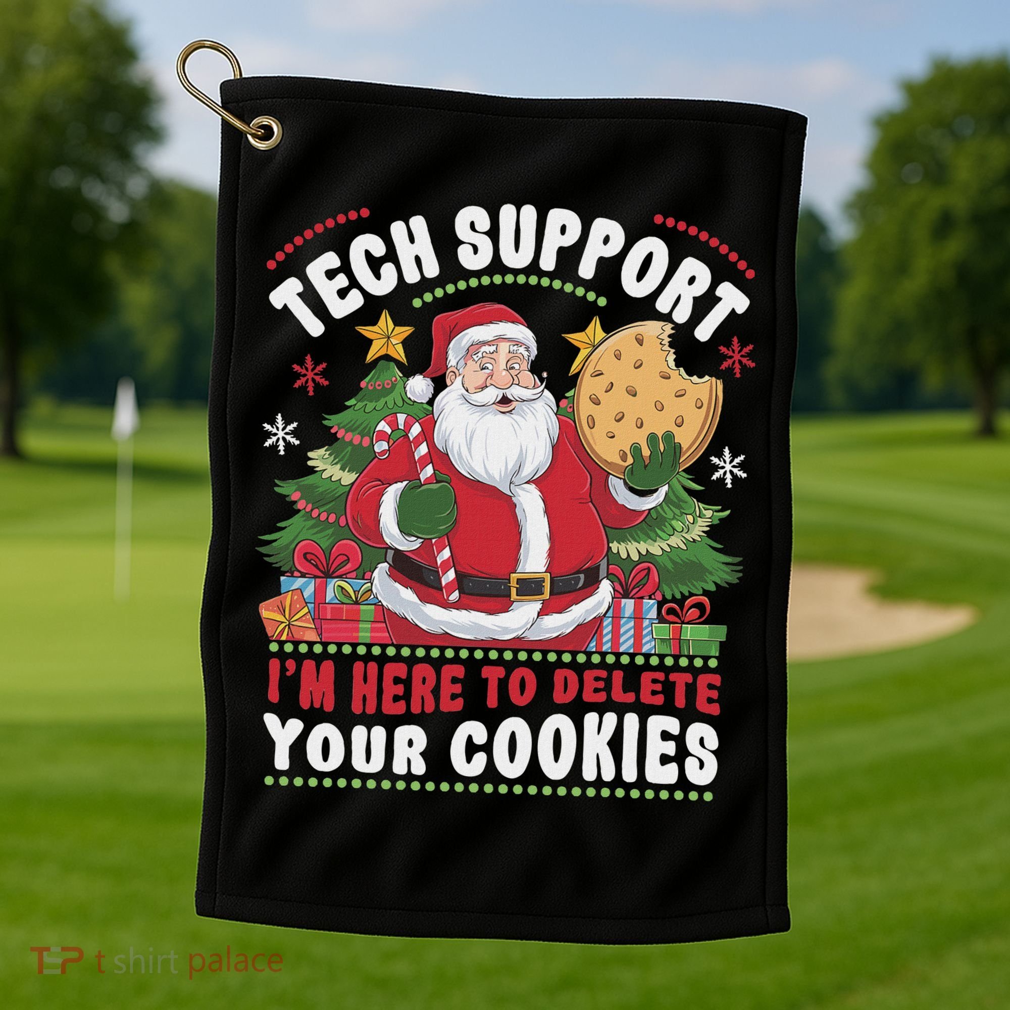Tech Support IM Here To Delete Your Cookies Tech Christmas Golf Towel