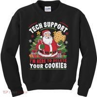 Tech Support IM Here To Delete Your Cookies Tech Christmas Kids Sweatshirt thumb 0