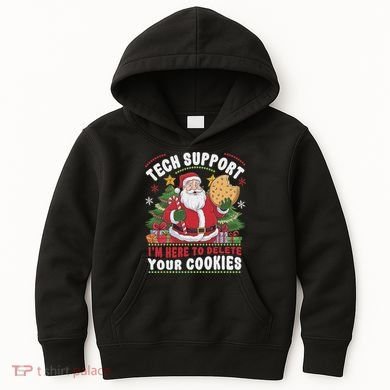 Tech Support IM Here To Delete Your Cookies Tech Christmas Kids Hoodie