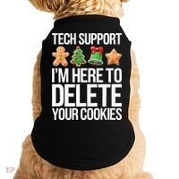 Tech Support IM Here To Delete Your Cookies Christmas Doggie Tank thumb 0
