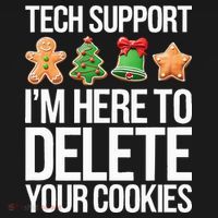 Tech Support IM Here To Delete Your Cookies Christmas Long Sleeve Shirt thumb 2