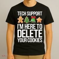 Tech Support IM Here To Delete Your Cookies Christmas T-Shirt thumb 3
