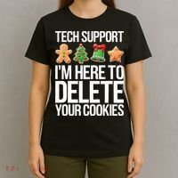 Tech Support IM Here To Delete Your Cookies Christmas T-Shirt thumb 4