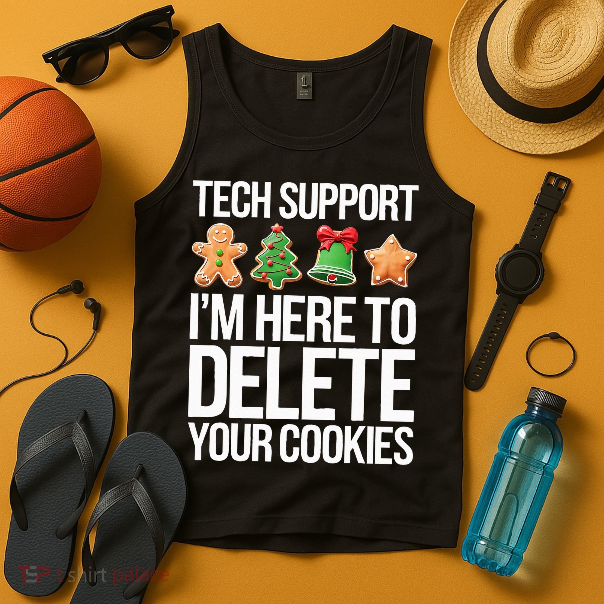 Tech Support IM Here To Delete Your Cookies Christmas Tank Top
