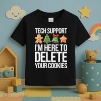 Tech Support IM Here To Delete Your Cookies Christmas Toddler T-Shirt thumb 3