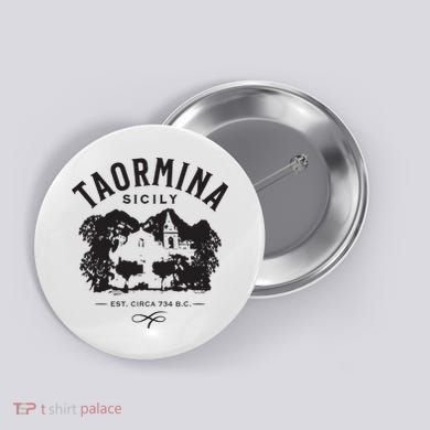Taormina Sicily Italy Souvenir Design Button