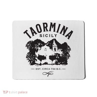 Taormina Sicily Italy Souvenir Design Mousepad