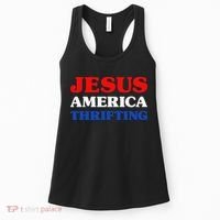 Thrift Shopping I Love Thrifting Jesus And Thrifting Women's Tank Top thumb 0