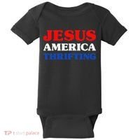 Thrift Shopping I Love Thrifting Jesus And Thrifting Baby Bodysuit thumb 0