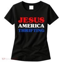 Thrift Shopping I Love Thrifting Jesus And Thrifting Women's T-Shirt thumb 0