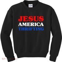 Thrift Shopping I Love Thrifting Jesus And Thrifting Kids Sweatshirt thumb 0