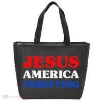 Thrift Shopping I Love Thrifting Jesus And Thrifting Tote Bag thumb 0