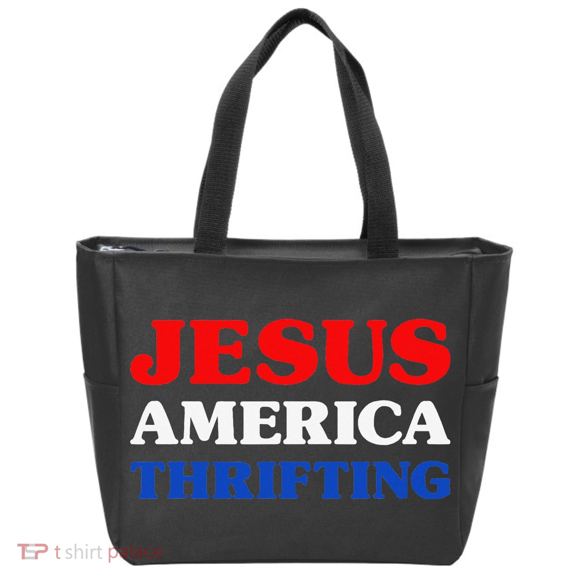 Thrift Shopping I Love Thrifting Jesus And Thrifting Tote Bag