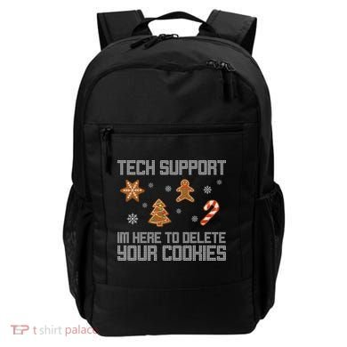 Tech Support I'm Here To Delete Your Cookies Funny Christmas Backpack