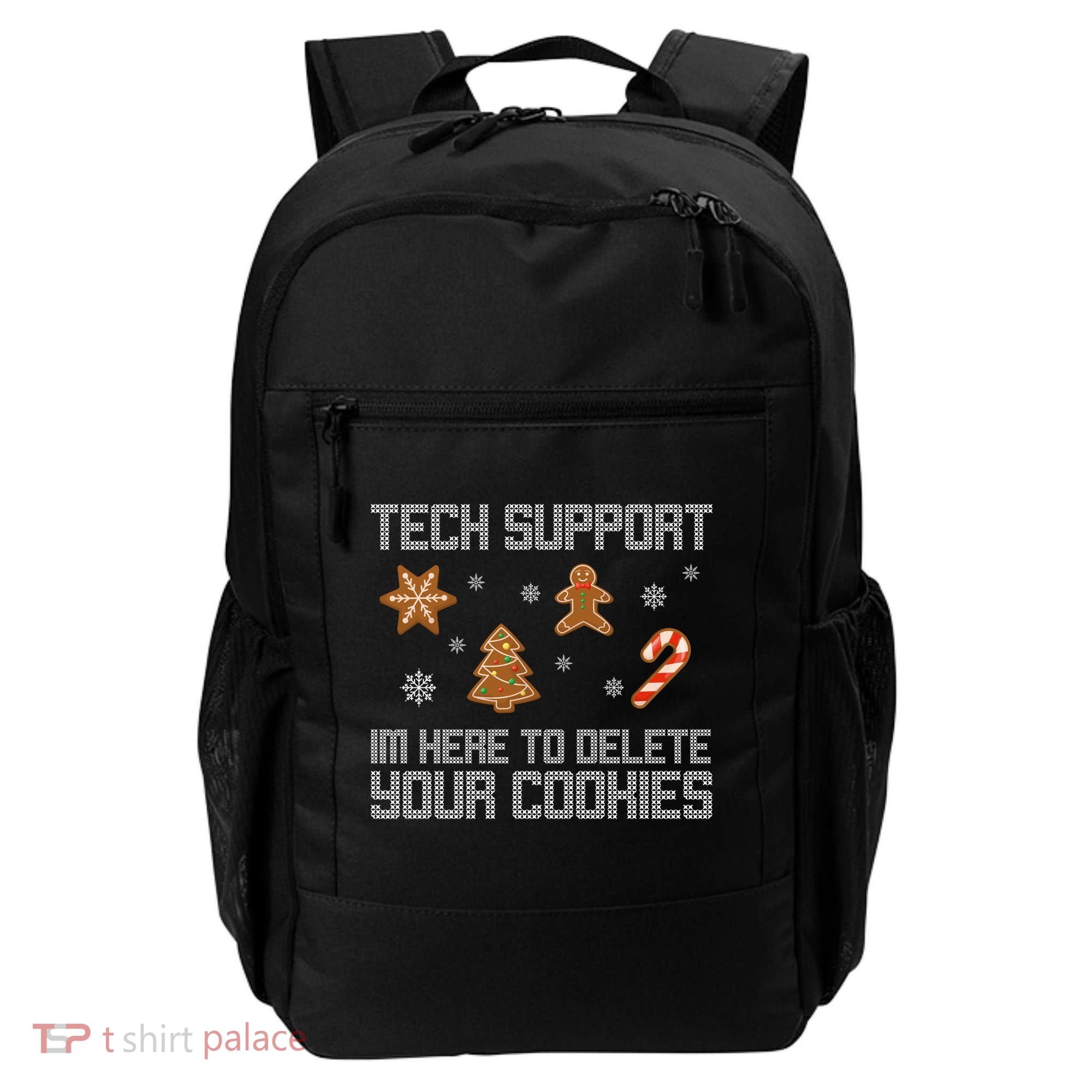 Tech Support I'm Here To Delete Your Cookies Funny Christmas Backpack