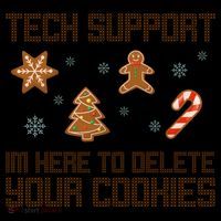 Tech Support I'm Here To Delete Your Cookies Funny Christmas Coffee Mug thumb 5