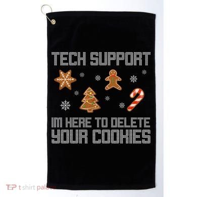 Tech Support I'm Here To Delete Your Cookies Funny Christmas Golf Towel