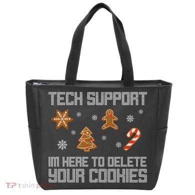 Tech Support I'm Here To Delete Your Cookies Funny Christmas Tote Bag