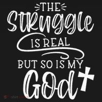 The Struggle Is Real But So Is My God Religious Christian Coaster thumb 2
