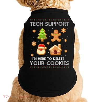 Tech Support IM Here To Delete Your Cookies Christmas Doggie Tank