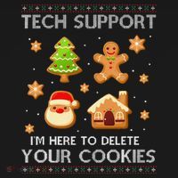 Tech Support IM Here To Delete Your Cookies Christmas Apron thumb 3